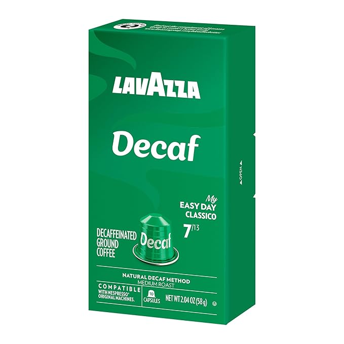 Lavazza Decaf Aluminum Capsules Compatible with Nespresso* Original Machines Medium Roast (60 Capsules)