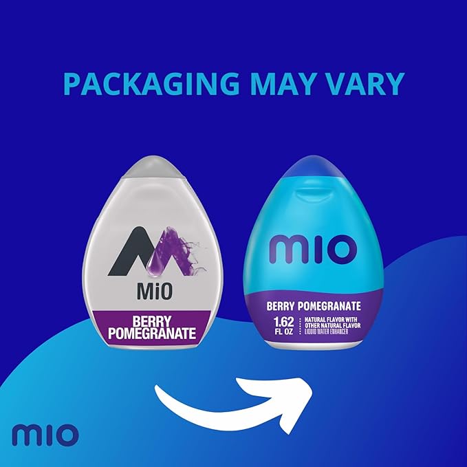 Mio Energy Water Enhancer Variety Pack 1.62 fl oz 4 Flavors (Wicked Blue Citrus Acai Berry Strawberry Pineapple Tropical Fusion) with Caffeine and B-Vitamins Zero Sugar