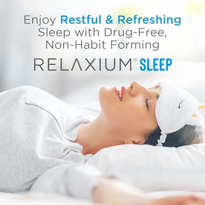 Relaxium Sleep Aid 14-Day Supply Non-Habit Forming Dietary Supplement for Better Sleep Drug-Free Stress Relief with Magnesium Melatonin GABA Chamomile Made in USA (28 Vegan Capsules)