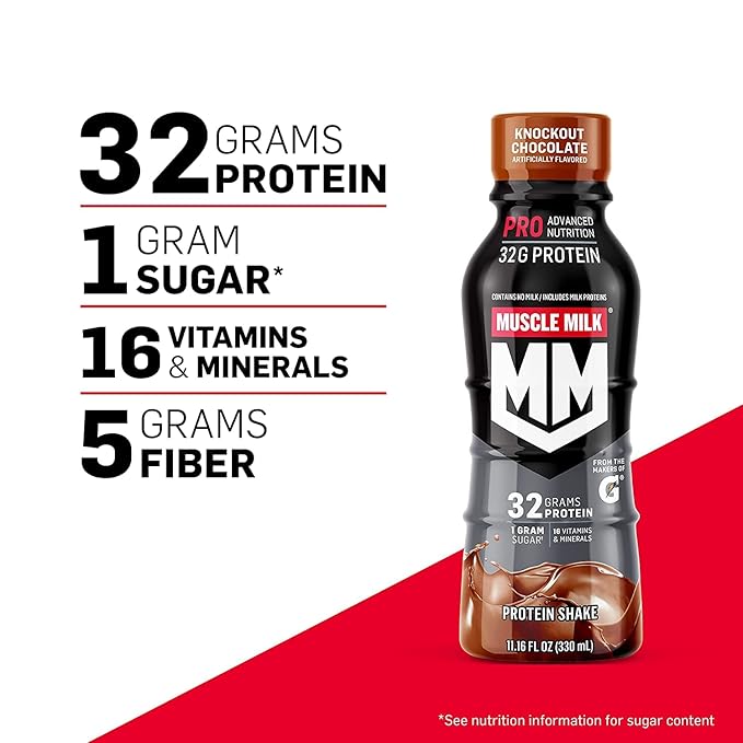 Muscle Milk Pro Advanced Nutrition Protein ShakeIntense Vanilla11.16 Fl Oz32g Protein1g Sugar16 Vitamins &amp Minerals5g FiberWorkout RecoveryEnergizing SnackPackaging May Vary(Pack of 24)