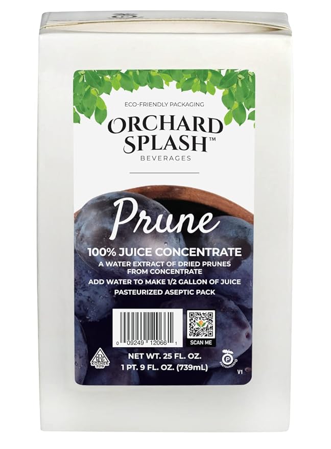 Orchard Splash Prune 100% Juice Based Concentrate 25oz (12 Cartons per Case)