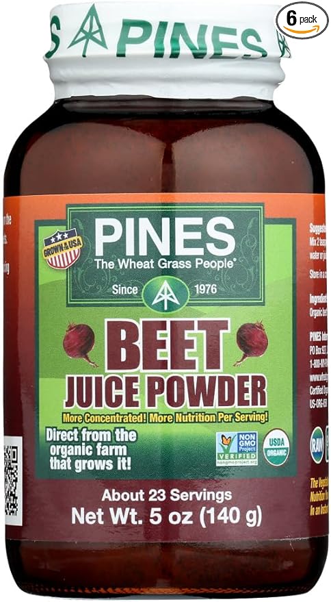 Pack of 6 x Pines International Beet Juice Powder - 5 oz by Pines International
