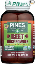 Pack of 6 x Pines International Beet Juice Powder - 5 oz by Pines International