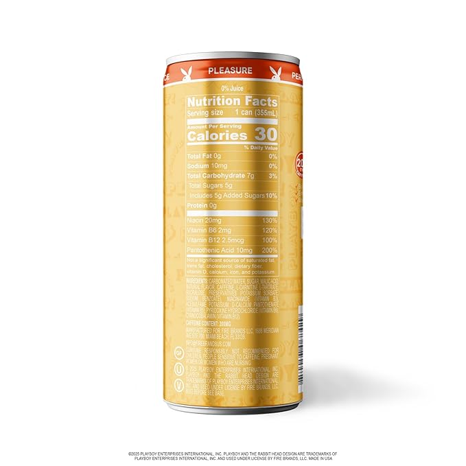 PLAYBOY Energy Drink – Tropic Passion (Pineapple) – 12 Pack of 12oz Cans | Performance + Pleasure Energy | NextGen Lifestyle Drink
