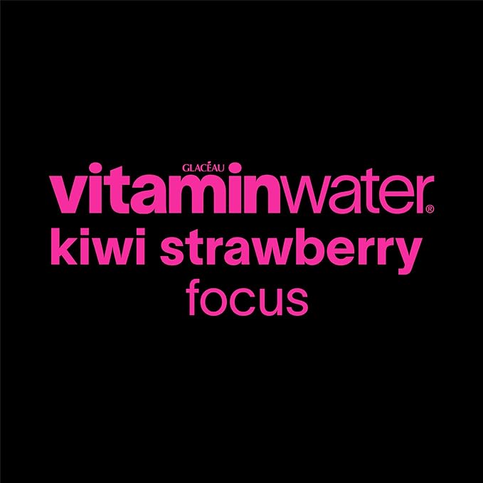 vitaminwater Focus Kiwi Strawberry Nutrient Enhanced Flavored Water Beverage 20 fl oz Bottles 12 Pack