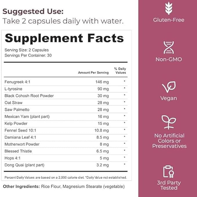 13-in-1 Vitamin Truefem 13-in-1 Capsules Vegan Non-GMO – Botanical Blend for Women’s Daily Balance