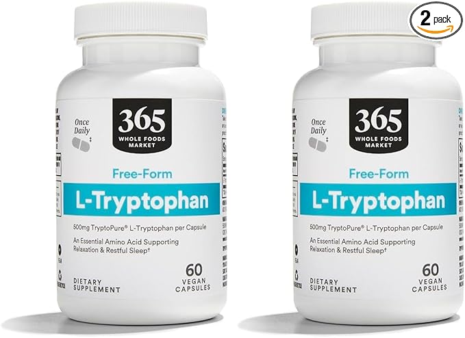 365 by Whole Foods Market L-Tryptophan 60 Veggie Capsules (Pack of 2)
