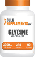 BulkSupplements.com Glycine Capsules - Glycine Supplements Amino Acid Supplement - Gluten Free 4 Capsules per Serving 360 Count (Pack of 1)