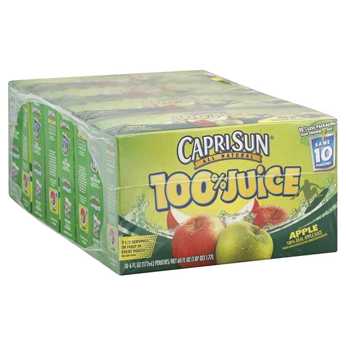 Capri Sun Apple Splash Juice 6 Ounce -- 40 per case.