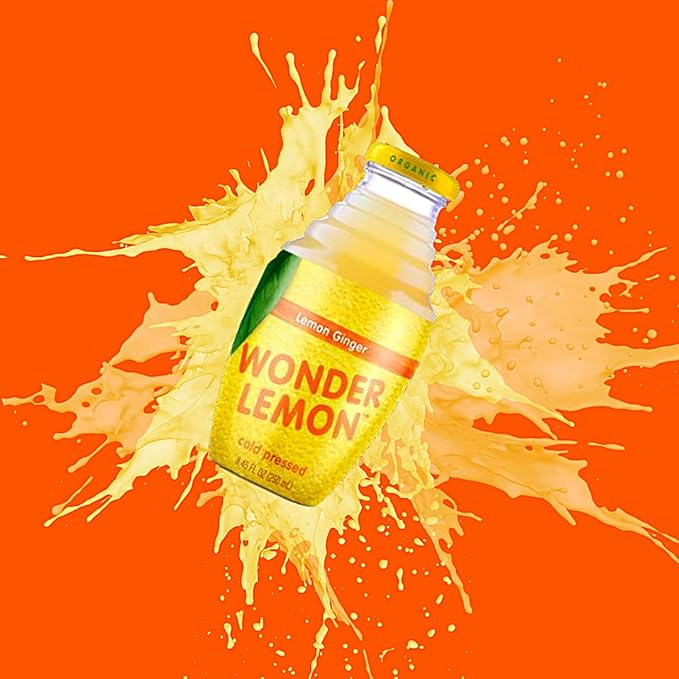 Wonder Lemon Organic Lemon Ginger Cold Pressed Juice 8.45oz (6 Pack)
