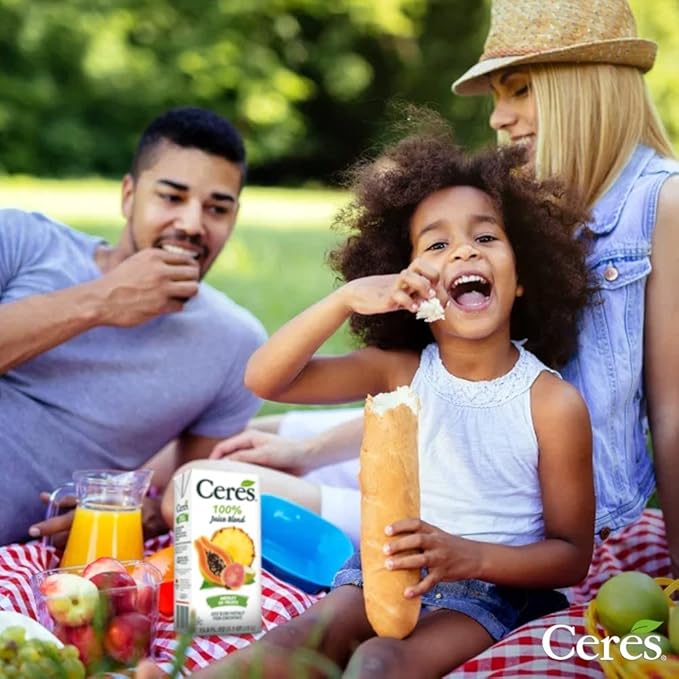 Ceres 100% All Natural Pure Fruit Juice Blend Variety Pack - Mango Medley of Fruits &amp Passion Fruit - Rich in Vitamin C No Added Sugar Gluten Free &amp Kosher Free - 33.8 FL OZ (Pack of 6)
