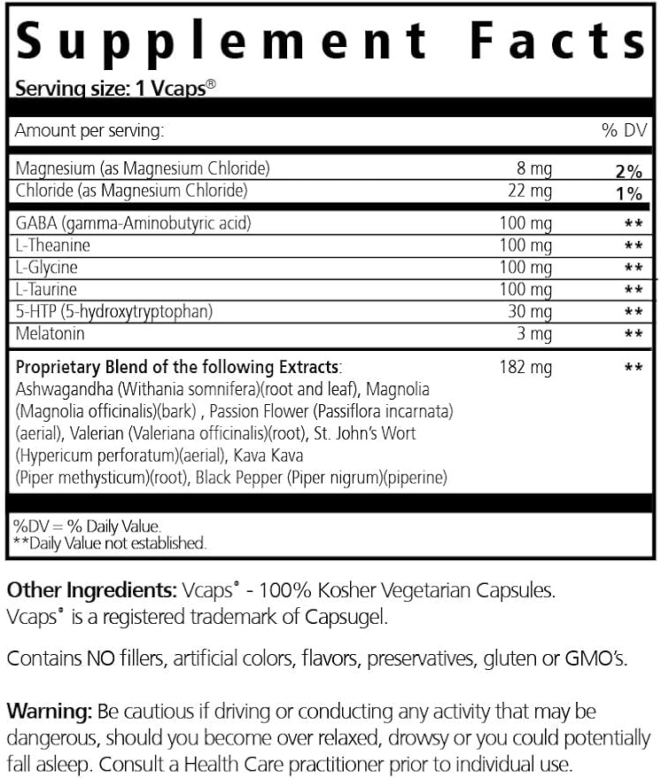 Dream Maker – P.M. Formula for Relaxation Calm &amp Restful Sleep Veggie Capsules