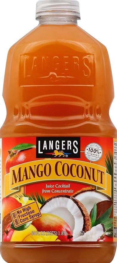 Langers Juice Cocktail from Concentrate Mango Coconut 64 Ounce