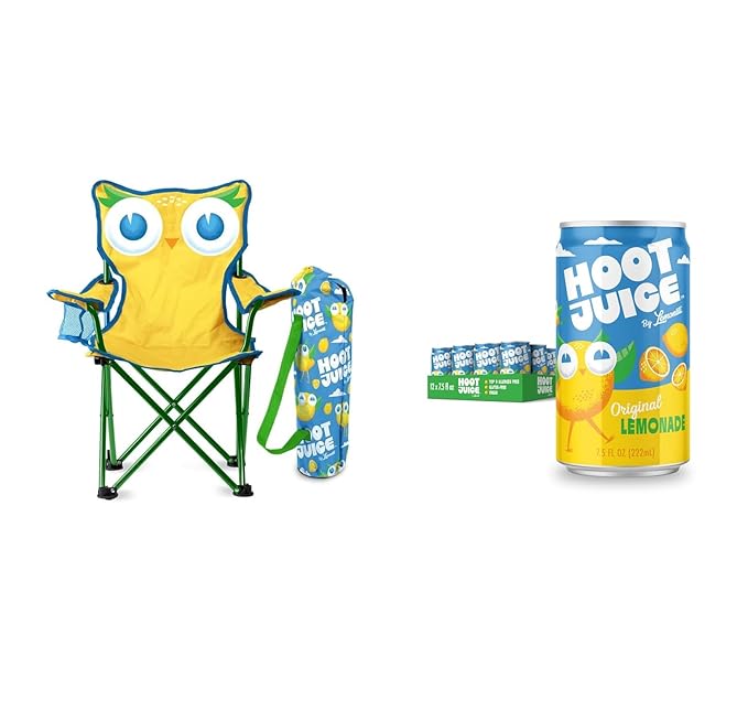 Hoot Juice Blueberry 12 Pack + Hoot Juice Kids Chair