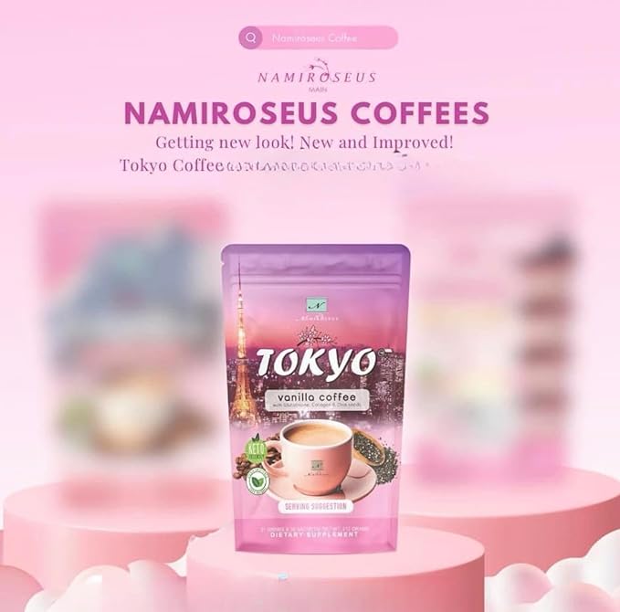 Generic 10 Sachets Namiro-seus Tokyo Vanilla Coffee with Glutathione Collagen and Chia Seeds