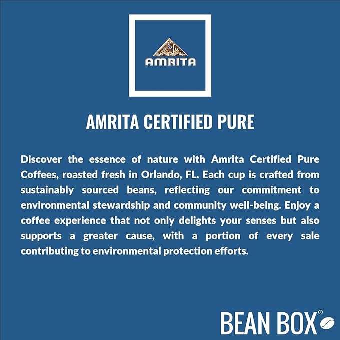 Bean Box Sampler - Roasted by Amrita Certified Pure 2-Pack Freshly Ground Coffee Gourmet Coffee