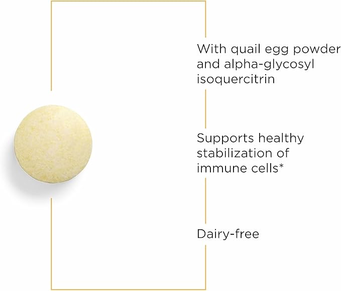 Integrative Therapeutics AllQlear - Seasonal Supplement for Immune Support *- Quail Egg Powder Blend - Dairy-Free - Berry Flavored 60 Chewable Tablets (30 Servings)