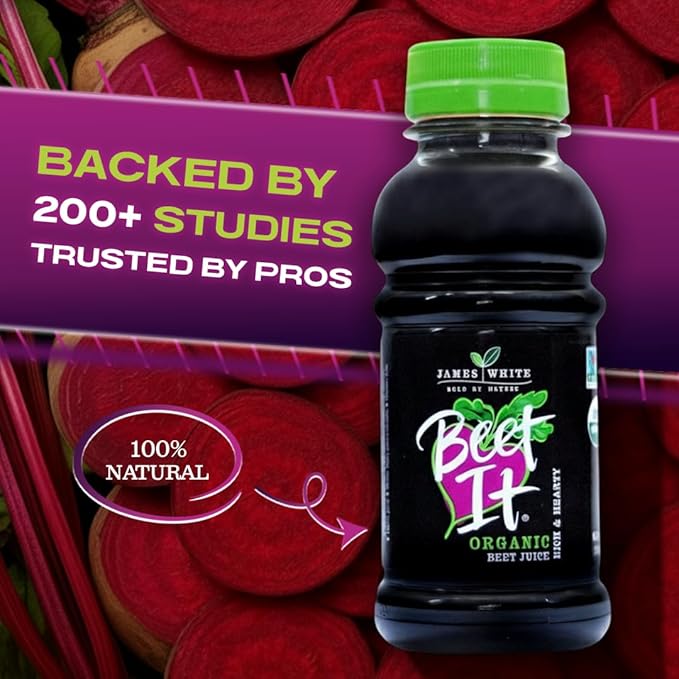 BEET IT Organic Beet Juice 8.5 Ounce (Pack of 12) GMO-Free 100% Natural Beet Juice Organic - Gluten Free No Added Sugar Not from Concentrate