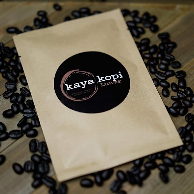 Premium Kaya Kopi Luwak From Indonesia Wild Palm Civets Arabica Coffee Beans 16 Ounce Dark Roast Whole Bean
