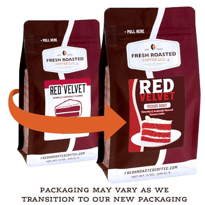 Fresh Roasted Coffee Red Velvet Flavored Coffee 5 lb Medium Roast Kosher Ground