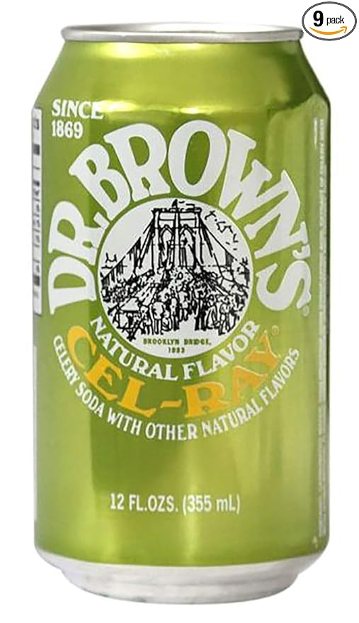 Dr. Brown's Natural Flavor Cel-Ray Celery Soda With Other Natural Flavors 12 fl oz Cans (9 Cans)