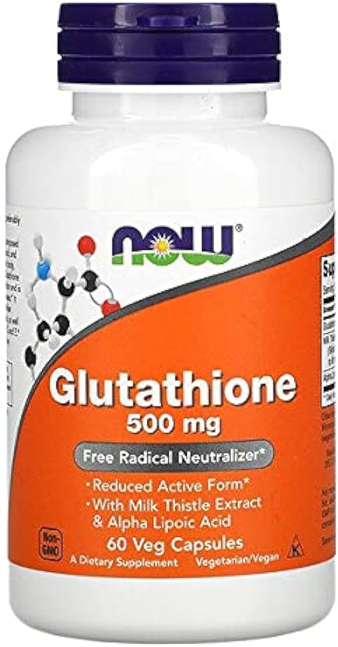 NOW Foods - Glutathione Cellular Antioxidant 500 mg. - 60 Vegetarian Capsules