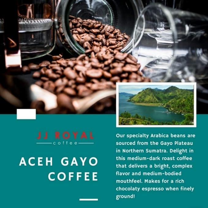 JJ Royal Coffee Aceh Gayo Arabica 200g Ground Coffee (Pack of 4)
