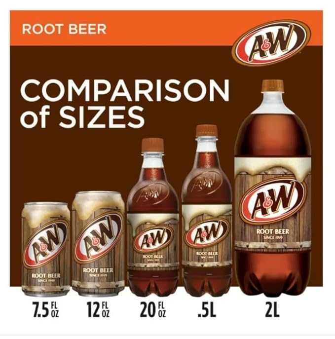 A&ampW Root Beer Zero Sugar Soda 20oz Bottles Quantity 24