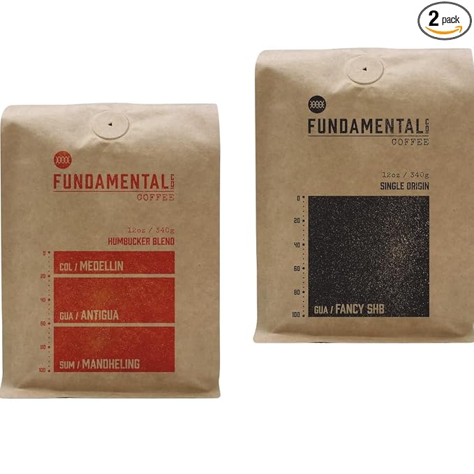 Bean Box Sampler - Roasted by Fundamental Company 2-Pack Freshly Ground Coffee Gourmet Coffee