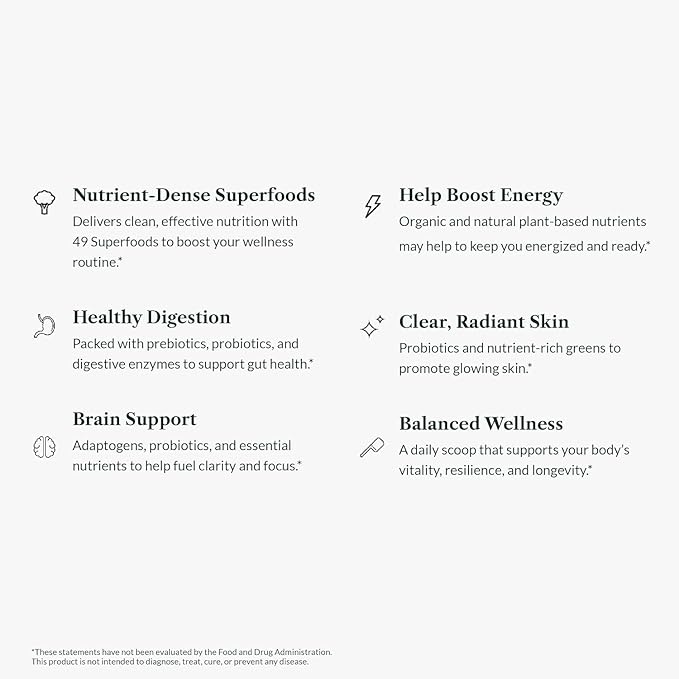 Greens First Original Greens Powder - 49 Superfoods - Organic Fruits &amp Veggies - Prebiotics Probiotics &amp Digestive Enzymes - Antioxidant - Dairy Free/Vegan/Non-GMO (Strawberry Kiwi 30 Servin