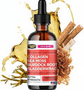 Collagen Mojo - Liquid Collagen for Women &amp Men Collagen Peptides with Sea Moss Burdock Root &amp Bladderwrack - Hair Skin Nails Joint Support Weight Management High Absorption - 100000mc