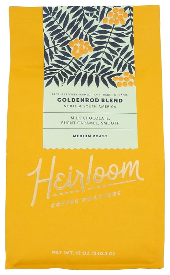 Heirloom Coffee Roasters Organic Goldenrod Blend Whole Bean Coffee 12 OZ