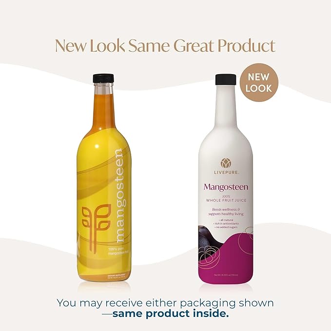 Pure Mangosteen 750ml - 'Queen of Fruits' with Xanthones Antioxidants Active Compounds &amp Phytonutrients Vegan Kosher &amp Gluten-Free