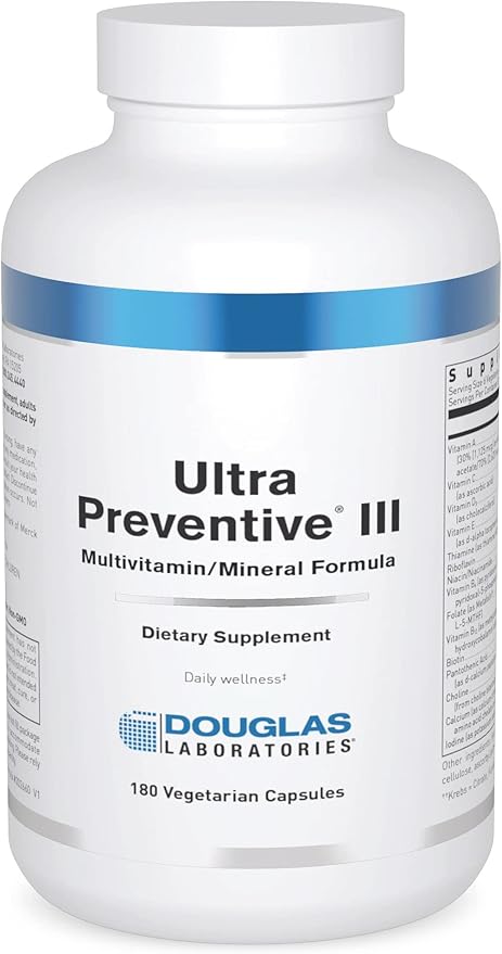 Douglas Laboratories Ultra Preventive III | Comprehensive Multivitamin/Mineral Formula | 180 Capsules