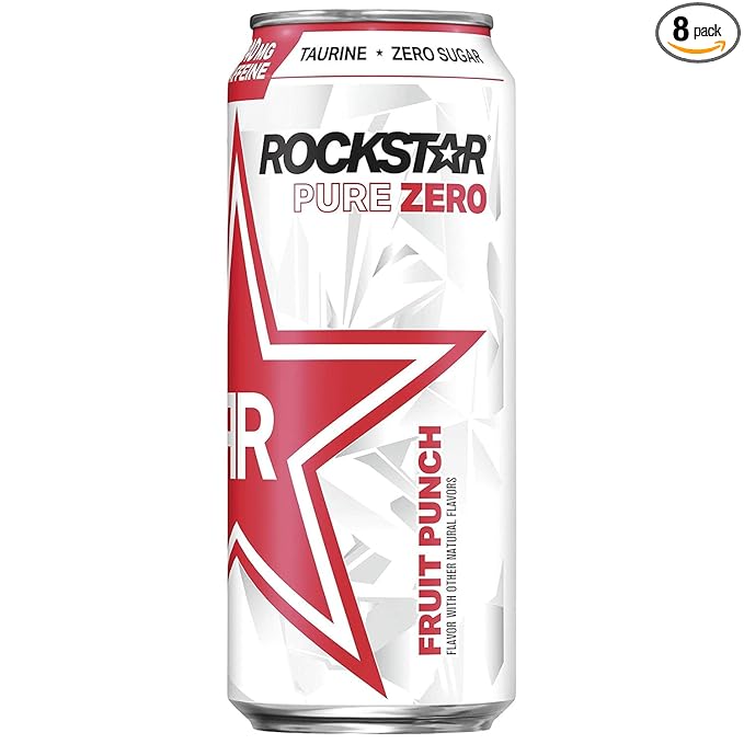 Rockstar Pure Zero Punched - 16fl oz (Pack of 8)