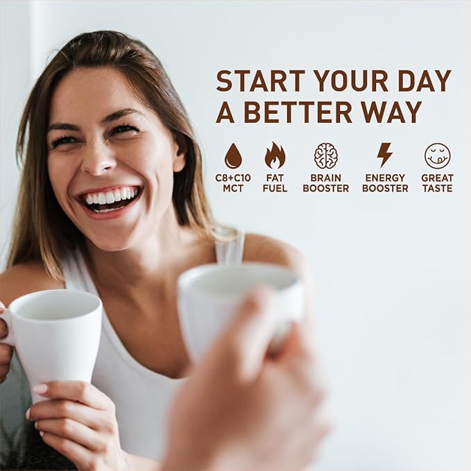 The Frozen Bean - Caramel Macchiato Keto Instant Coffee Mix with Low Sugar MCT Oils Skinny Coffee Weight Loss Improves Focus and Energy Increase Metabolism for Women Belly Fat - 20 Single Sticks