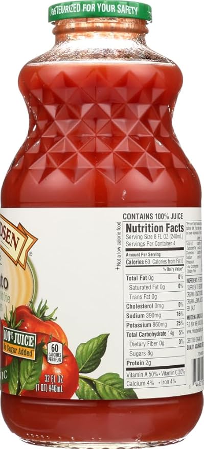Juice Tomato Organic 32 FO (Pack Of 6)