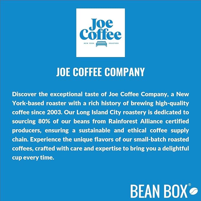 Bean Box Sampler - Roasted by Joe Company 3-Pack Freshly Ground Coffee Gourmet Coffee