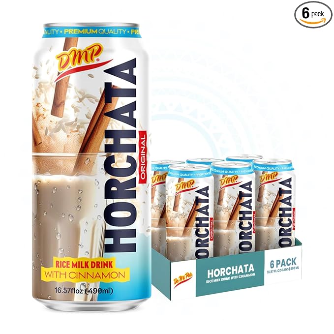 De Mi Pais Horchata Rice Milk Drink with Real Cinnamon Pieces Made with Real Ingredients for a Creamy Authentic Taste Shake Well for a Refreshing Beverage Perfect for Groceries 16.57 Fl Oz 6-Pac
