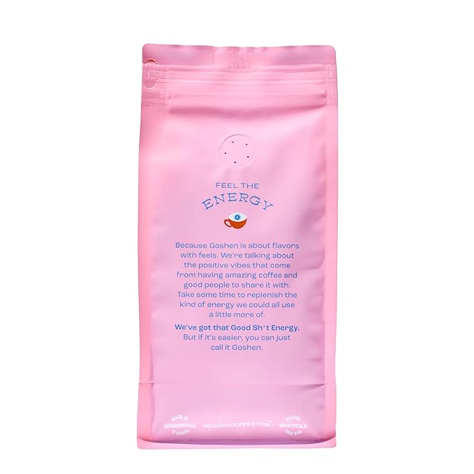 Goshen Coffee Roasters Ground Bright Eyed Breakfast Blend | Light Roast Brewed or Espresso | Award-Winning - Natural and Washed | Vibrant Almond Brown Sugar Flavors | 5 lb Bag