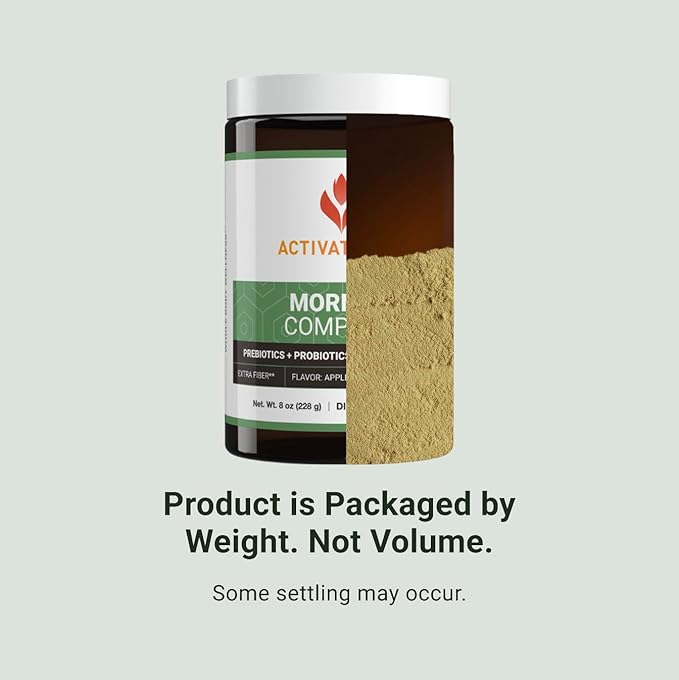 ACTIVATEDYOU Morning Complete Daily Wellness Greens Superfood Drink Mix for Gut Health w/Prebiotics Probiotics Antioxidants Green Superfoods 10 Billion CFUs 30 Servings (Apple Cinnamon)