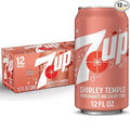 7UP Shirley Temple Pomegranate and Cherry Soda Limited Edition Caffeine-Free 12 FL OZ Cans 12 Pack