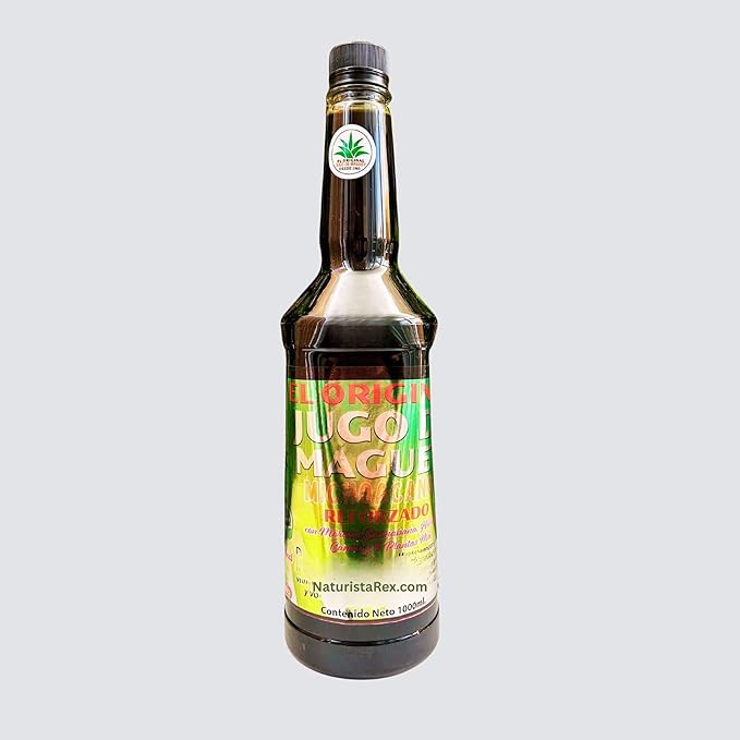 El Original Maguey Juice Michoacano REFORZADO with Moronel Guanabana &amp 11 PLANTS more | Original Jugo de Maguey Michoacano Reforzado con Moronel y 11 plantas mas 33 oz (1 LT) Tonic Drink Dietary