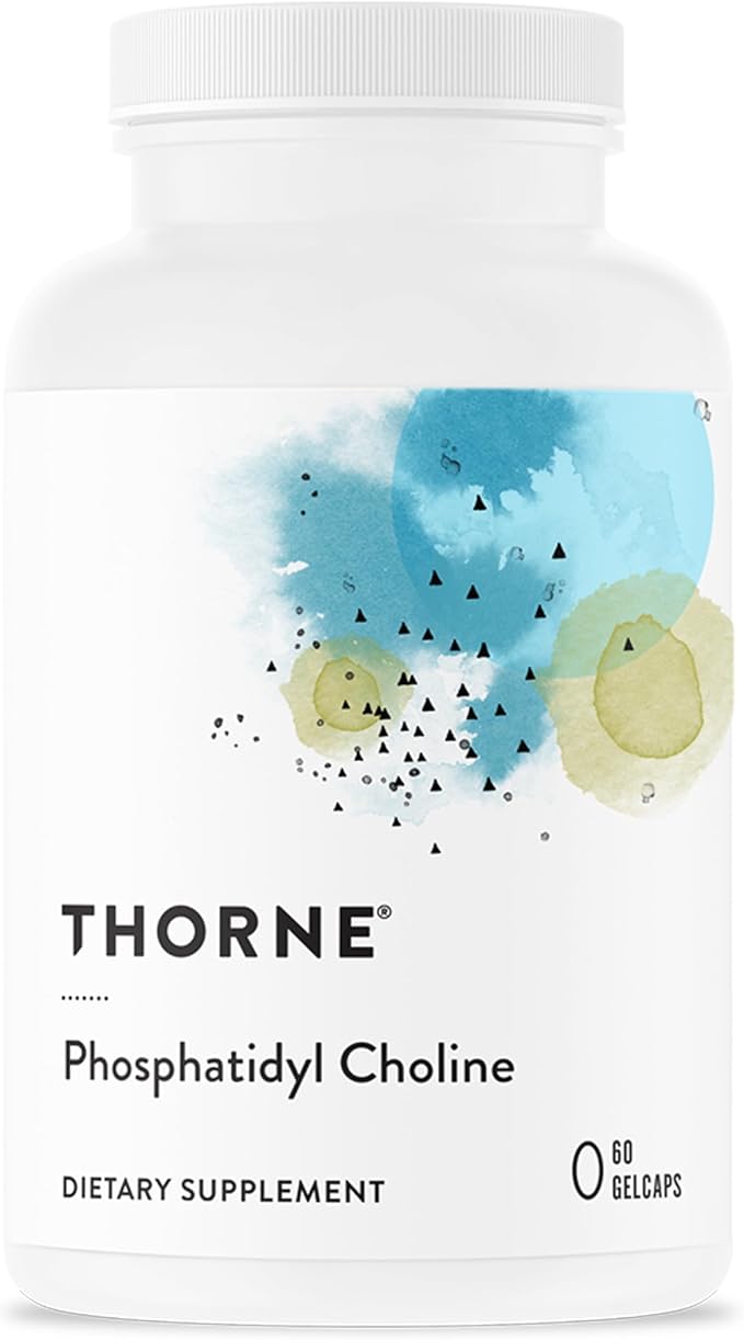 THORNE - Phosphatidyl Choline - Phospholipid Complex for Liver Support Cholesterol Metabolism &amp Healthy Bile* - Third-Party Certified - Gluten &amp Dairy-Free - 60 Softgels
