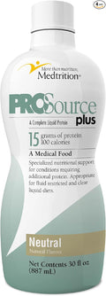 Liquid Collagen peptides Type I III 15 Grams Protein per oz. | Plus Neutral Bottles 4 Pack Medtrition|
