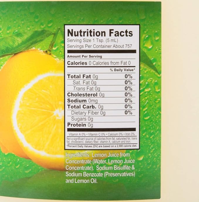 Lira Four Bottles of Lemon Juice 128 Fl oz.