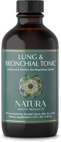 Natura Health Products Lung &amp Bronchial Tonic - Soothes and Tonifies The Respiratory System - Featuring Mullein Leaf Extract Thyme Fenugreek Lobelia and Plantain (4 Fluid Ounces)