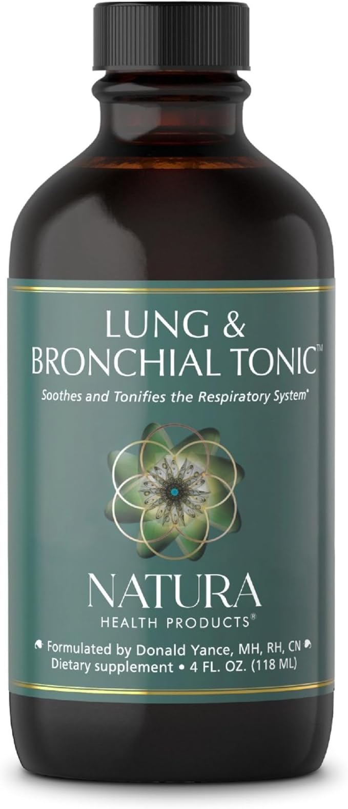 Natura Health Products Lung &amp Bronchial Tonic - Soothes and Tonifies The Respiratory System - Featuring Mullein Leaf Extract Thyme Fenugreek Lobelia and Plantain (4 Fluid Ounces)