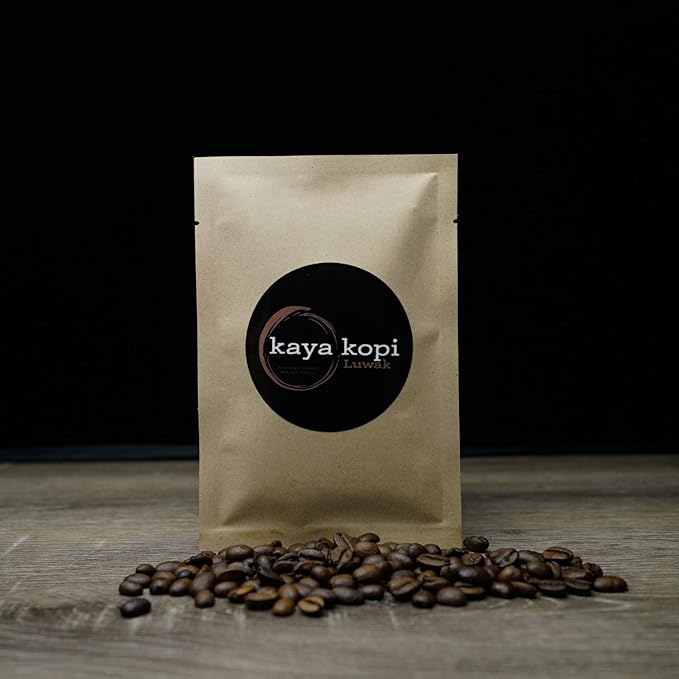 Premium Kaya Kopi Luwak From Indonesia Wild Palm Civets Arabica Coffee Beans 16 Ounce Dark Roast Whole Bean