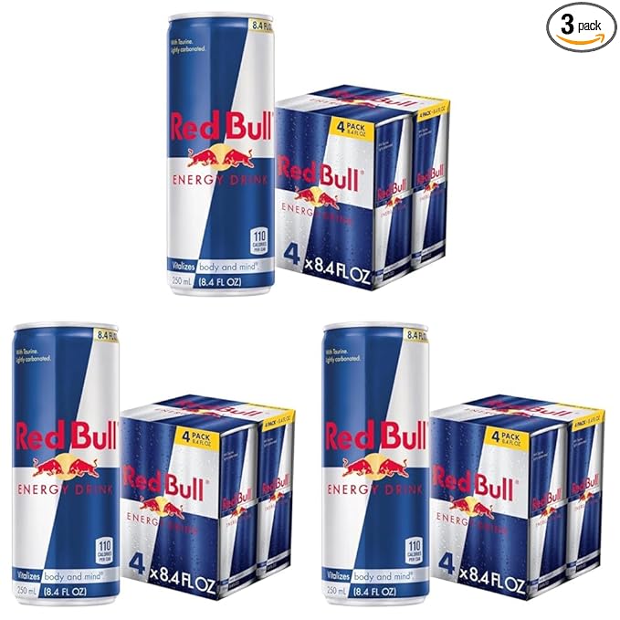Red Bull Energy Drink 80mg Caffeine | Taurine &amp B Vitamins | 8.4 Fl Oz | Pack of 12 Cans